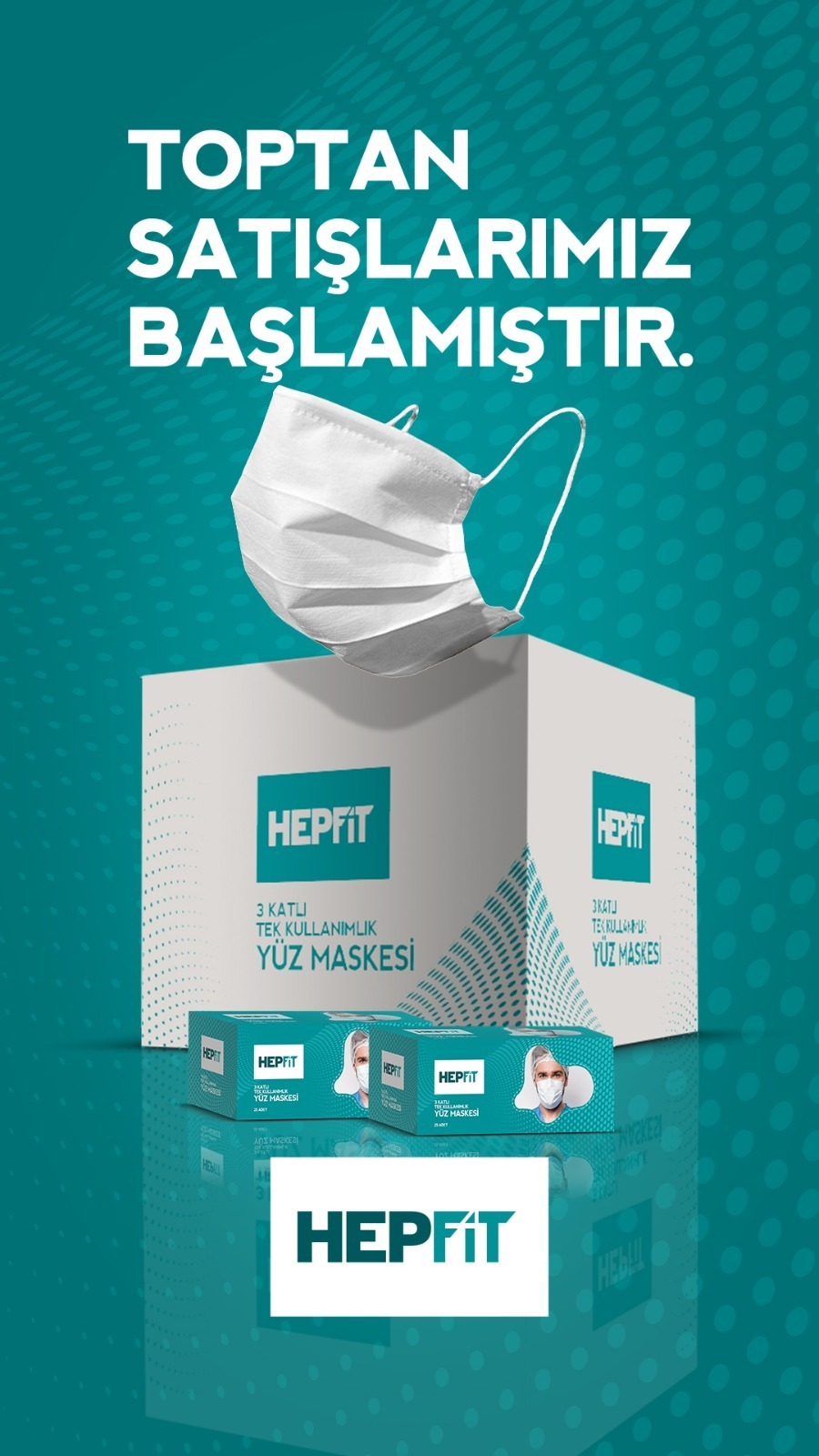 3 Katlı Telli Cerrahi Maske 250 Adet  ( KDV Dahil)