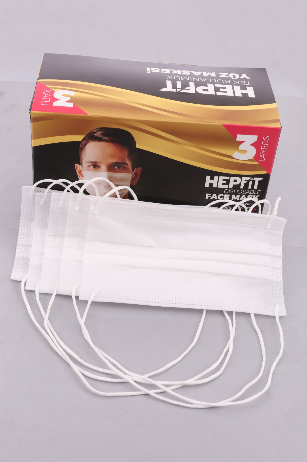 3 Katlı Telli Uzun Süreli Çalışanlar İçin Özel Maske 50'li kutu ( KDV Dahil)