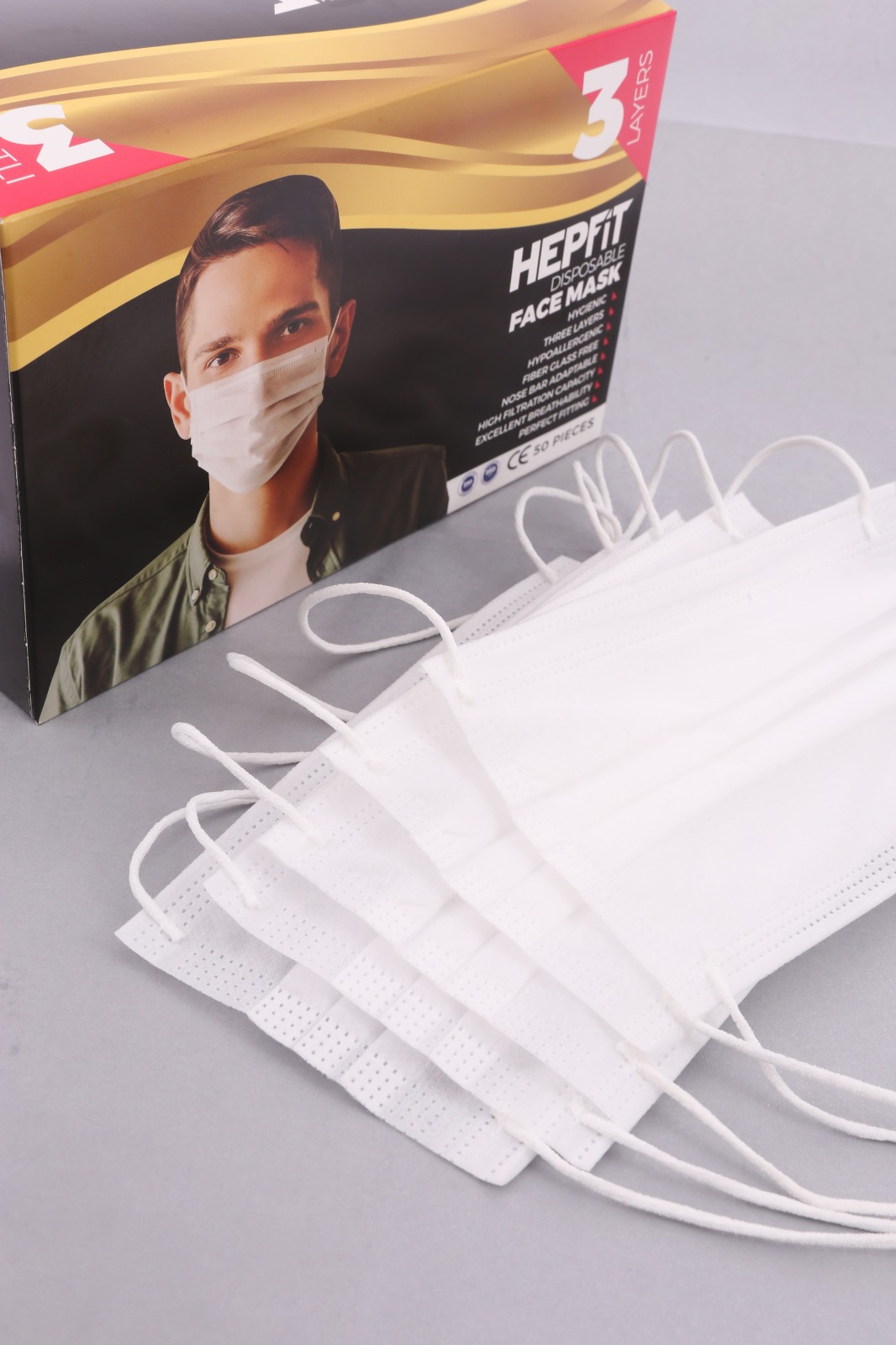 3 Katlı Telli Uzun Süreli Çalışanlar İçin Özel Maske 50'li kutu ( KDV Dahil)